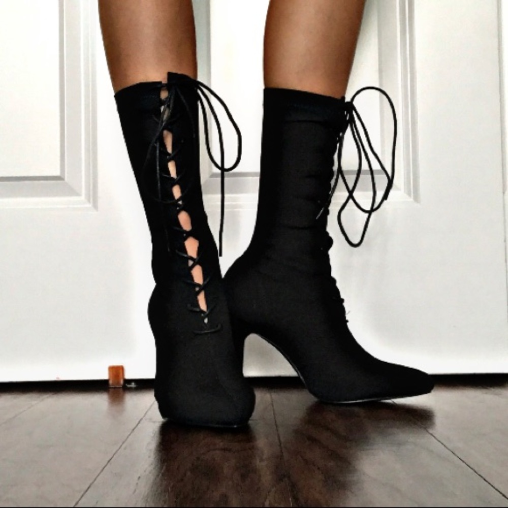 Black Lace Up Heels